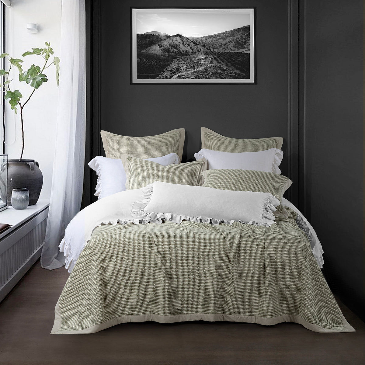 Stonewashed Cotton Waffle Weave - Shop The Look