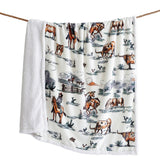 Ranch Life Western Toile Campfire Sherpa Throw, 6 MOQ
