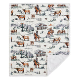 Ranch Life Western Toile Campfire Sherpa Throw, 6 MOQ