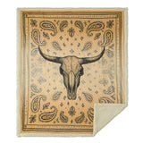 Marston Longhorn Campfire Sherpa Throw, 6 MOQ