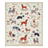 Christmas Dogs Campfire Sherpa Throw, 6 MOQ