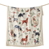 Christmas Dogs Campfire Sherpa Throw, 6 MOQ