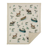 Deer Cabin Campfire Sherpa Throw