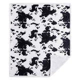 Elsa Cowhide Campfire Sherpa Throw, 6 MOQ
