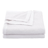 Stonewashed Cotton Waffle Weave Coverlet