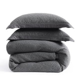 Stonewashed Cotton Waffle Weave Duvet Cover Set