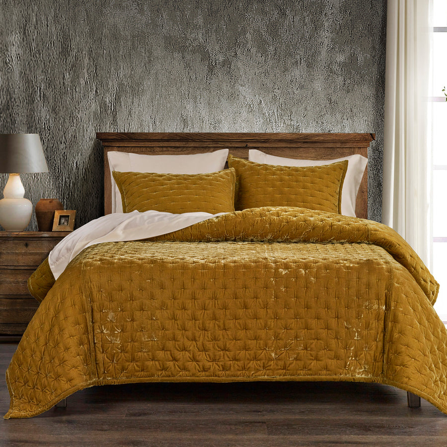 Stella faux silk velvet bedding