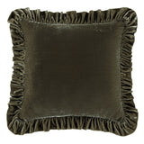 Stella Faux Silk Velvet Ruffled Euro Sham