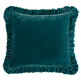 Stella Faux Silk Velvet Ruffled Euro Sham