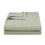 Beckett Washed Linen Blend Box Stitch Quilt Set