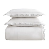 Delphine Scalloped Edge Washed Linen Blend Bedding Set