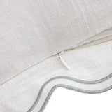 Delphine Scalloped Edge Washed Linen Blend Bedding Set