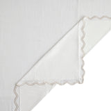 Delphine Scalloped Edge Washed Linen Blend Bedding Set