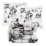 Ranch Life Western Toile Campfire Sherpa Throw, 6 MOQ
