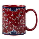 Patchwork Bandana Botanicals Mug, Set of 4, 2 MOQ