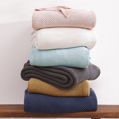 Cotton Knit Throw