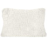 Hand Knitted Chess Dutch Euro Sham with Down Insert in Natural color from HiEnd Accents