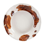 Elsa Cowhide Melamine Serving Bowls, Set of 12