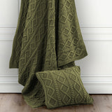 Cable Knit Soft Diamond Throw Pillow