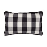 Blackberry Black & White Buffalo Check Lumbar Pillow