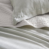Luna Linen Bedspread Set with Drop Skirt in detailed pic from HiEnd Accents