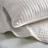 Luna Linen Bedspread Set with Drop Skirt pattern view from HiEnd Accents