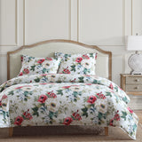 Peony Washed Linen Blend Bedding Set
