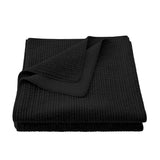 Stonewashed Cotton Velvet Quilt - Black