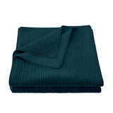 Stonewashed Cotton Velvet Quilt - Deep Blue