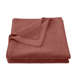 Stonewashed Cotton Velvet Quilt - Salmon