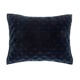 Stella Faux Silk Velvet Pillow Sham in Midnight Blue color from HiEnd Accents