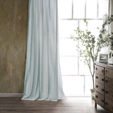 Stella Faux Silk Velvet Curtain in Icy Blue color from HiEnd Accents