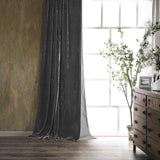 Stella Faux Silk Velvet Curtain in Dark Slate color from HiEnd Accents