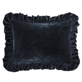 Stella Faux Silk Velvet Ruffled Dutch Euro Pillow