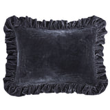 Stella Faux Silk Velvet Ruffled Dutch Euro Pillow