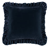 Stella Faux Silk Velvet Euro Sham in Midnight Blue color from HiEnd Accents