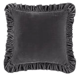 Stella Faux Silk Velvet Euro Sham in Dark Slate color from HiEnd Accents