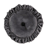 Stella Faux Silk Velvet Round Pillow in Dark Slate color from HiEnd Accents