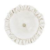 Stella Faux Silk Velvet Round Pillow in Stone color from HiEnd Accents