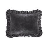 Stella Faux Silk Velvet Oblong Pillow in Dark Slate color from HiEnd Accents