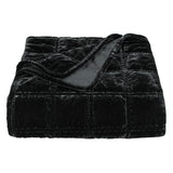 Stella Faux Silk Velvet Double Box Stitch Throw
