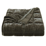 Stella Faux Silk Velvet Double Box Stitch Throw
