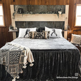 Stella Faux Silk Velvet Bedspread Set
