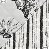 Ranch Life Western Toile Reversible Quilt Set