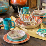 Feather Melamine Plates, Bowls, and Mugs from HiEnd Accents