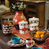 Del Sol Aztec 16PC Ceramic Dinnerware Set