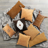 Suede Basket Weave Long Lumbar Pillow with other matching pillows from HiEnd Accents