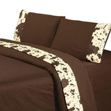 350TC Cowhide Sheet Set in Chocolate from HiEnd Accents