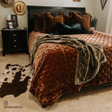 Stella Faux Silk Velvet Long Ruffled Pillow