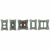 Turquoise Single Outlet Cover Wall Plate, 4 MOQ